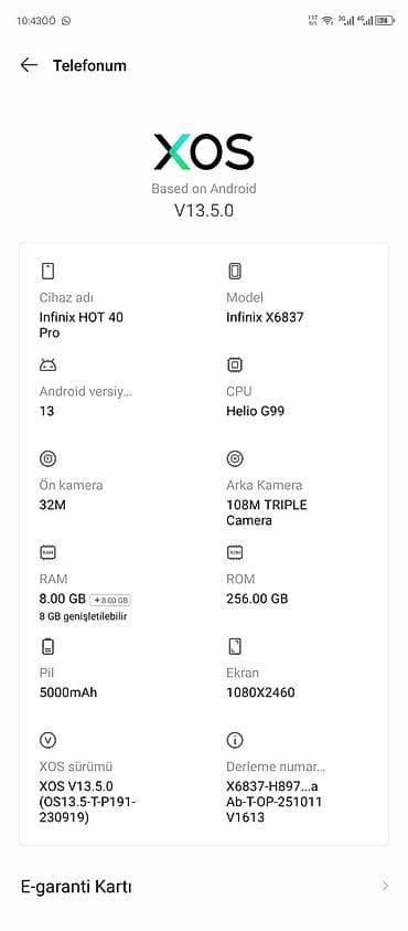 ipod touch 8: Infinix Hot 40, 256 GB, Zəmanət — 1