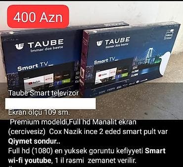 smart aparat: Smart Televizorlar – müxtəlif modellər və ölçülər 1) Zimmer Smart TV — 3