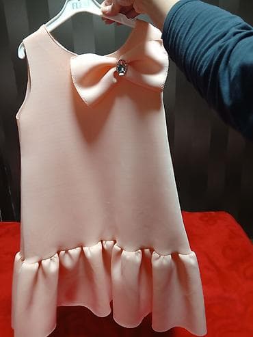 sade donlar: Uşaq paltarı yaş 9,10,11– şaftalı rəngdə, A-kəsimli, yüngül və — 4