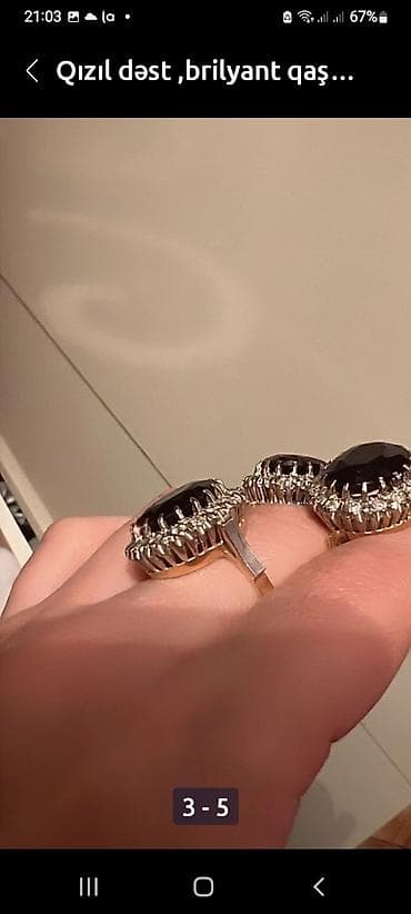 brilliant komplektlər: Dəstə daxildir: Üzük, Sırğa, Bvlgari, Sarı qızıl, 750 Əyar, 28 g — 4