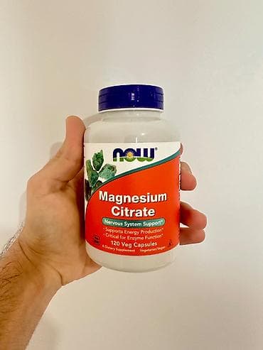 kis: NOW Foods Magnesium Citrate 120 Kapsul -Amerika maqnezyum Əldə — 1