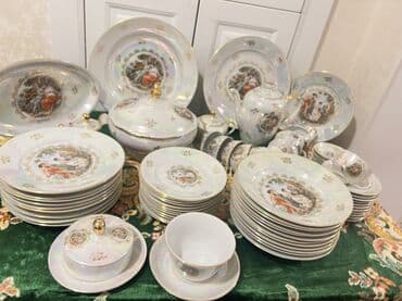 alman servisi: Обеденный набор, цвет - Белый, Фарфор, Германия — 9