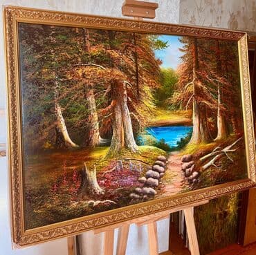 Əl işi yağlı boya tablolar toplusu - Mövzular: - Təbiət mənzərəsi