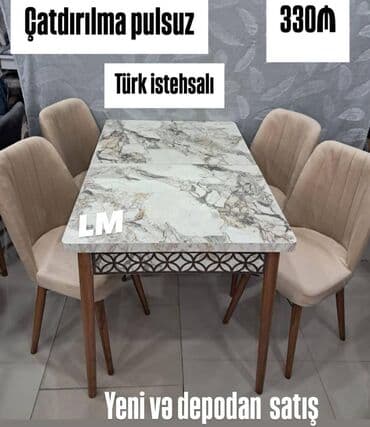 endirimde olan mebeller: 💥 Masa dəsti 💥 TÜRK FABRİKA İSTEHSALI 🔥 ENDİRİMLƏ: cəmi 330₼ 💃🏻 ✔️ — 1