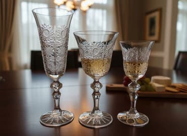 Qədəhlər, rəng - Ağ, Xrustal, Çexiya