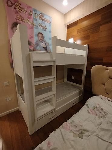 Oğlan və qız üçün, Yeni, Çarpayı, Matras ilə, Siyirməli, Laminat