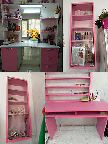 Gözəllik salonu üçün mebel dəsti Tərkib: - Vizaj/qrim masası: geniş