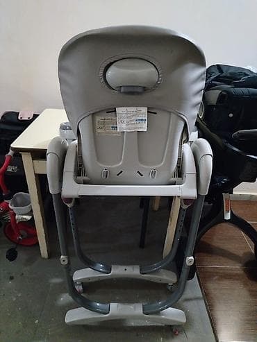 çeşki nədir: Uşaq yemək stulu - Rəng: boz/ağ tonlarda - Yumşaq, silinə bilən — 1