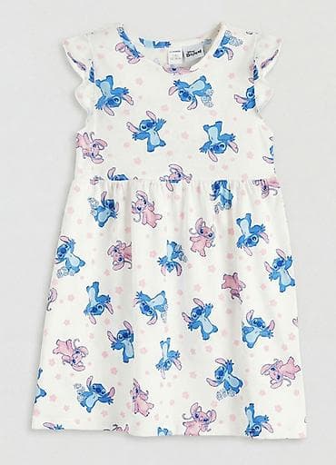 usaq ust geyimi: Uşaq paltarı – qolsuz, atlasvari qısa ətəkli modellə. Ağ fon üzərində — 1