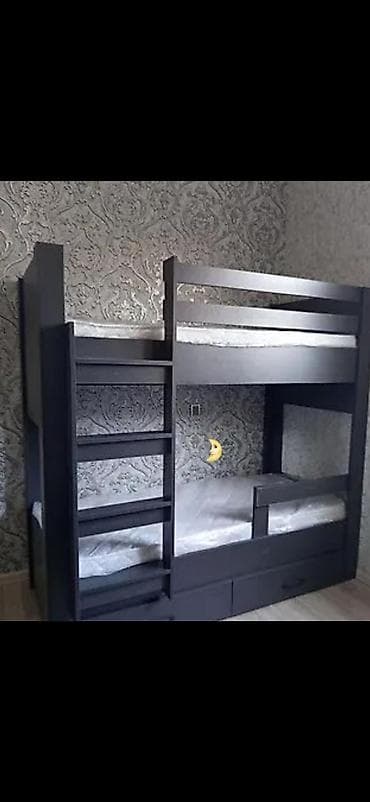 kunc mebel: Oğlan və qız üçün, Çarpayı, Matras ilə, Siyirməli, Laminat — 1