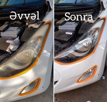 masin gunlukleri: Saralmiş, çirklənmiş, şəffafligi itmiş faralarin və arxa stoplarin — 4