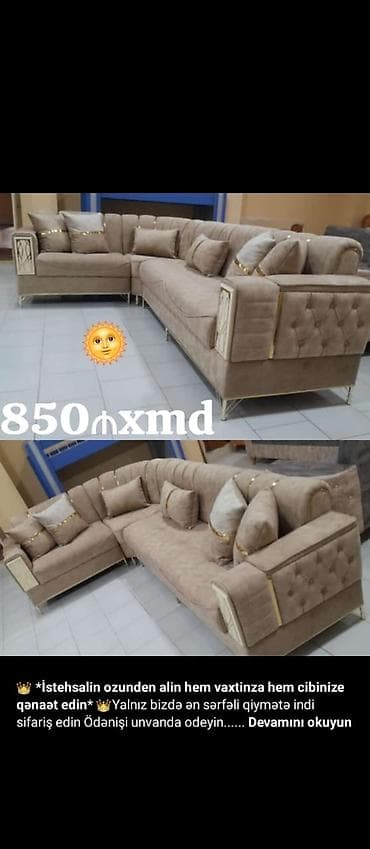 islenmis metbex divanlari: Künc divan, Qonaq otağı üçün — 1