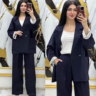 Qadınlar üçün 2 hissəli kostyum dəsti - Üslub: oversize kəsimli