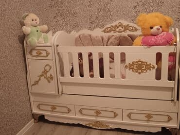 yataq desdi ucuz: Oğlan və qız üçün, Dördbucaq, Beşik, Yellənmə mexanizmsiz — 2
