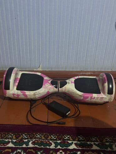 Elektrik hoverboard (self-balancing skuter) - Rəng: çəhrayı-ağ