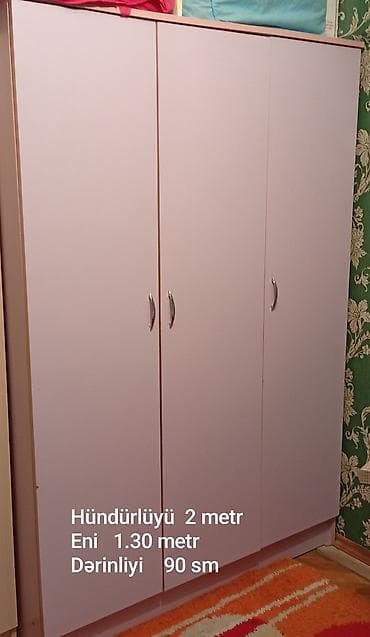 hamam dolapları: 3 qapılı, Digər rəng, Digər material, Açılan, Düz dolab — 1