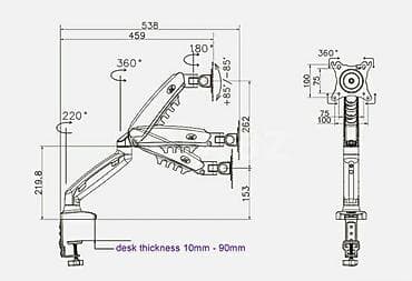 Кронштейны: NB F 160 model Təmiz Original Qoşa Monitor asmaq üçün 17leddən 27 — 4