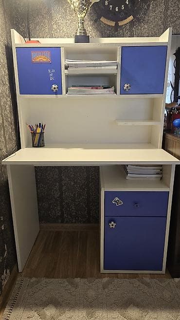makyaj ucun masa: Oğlan və qız üçün, Siyirməli, Yazı masası, Stulsuz — 5