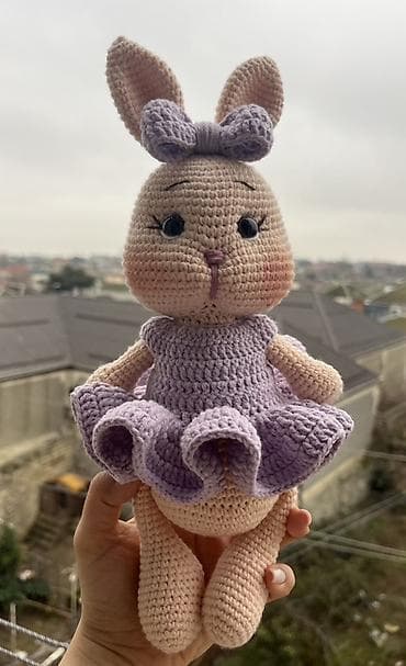 barbi evi duzeltmek: Əl işi toxunma dovşan oyuncaqları - Texnika: amigurumi, tamamilə əl — 4