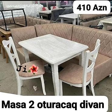 Mətbəx üçün, Açılmayan, Künc masa, 2 stul
