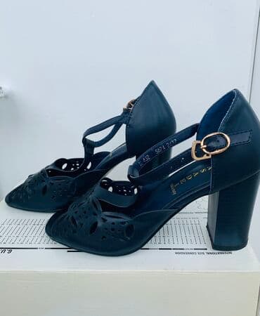 детские летние туфли: Размер: 37, цвет - Синий, Новый — 1