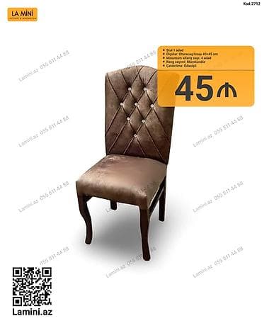balkon stul: Mətbəx və ya qonaq otağı üçün zərif stul - Model: La Mini - Say: 1 — 2