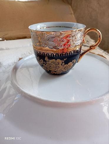 sud qazanı: Nahar dəsti, rəng - Göy, Farfor, 6 nəfərlik, Çexiya — 2