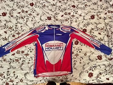 Hobrand Holugt uzunqol velosiped jaket - Rənglər: mavi/qırmızı/ağ – — 1