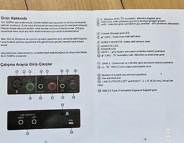 hp rtl 8822ce: Midex GLX‑500Pro USB səs kartı + kondensator mikrofonu dəsti — 2