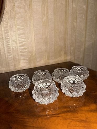 Xrustal duz qabı 6ədəd işlənməyib yenidir