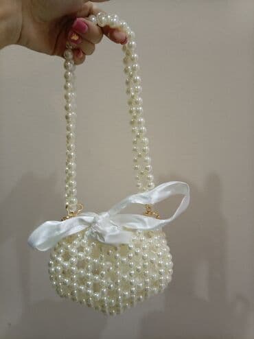 ağ qadın çimərlik geyimləri: Muncuqdan çanta yeni əl işidir, çatdırılma 28may metrosuna ve sahil — 2