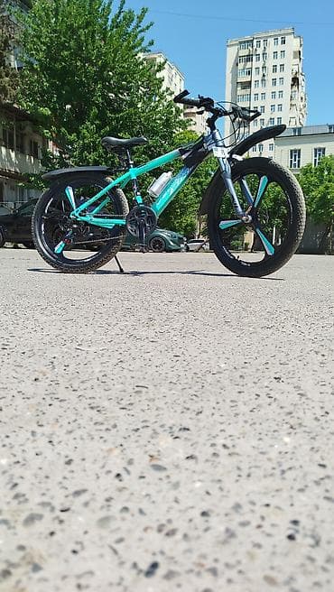 cube velo: Dağ/şəhər tipli velosiped – Velo brendi, yaşıl-qara rəngdə - Güclü — 6