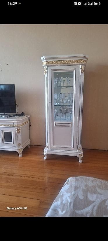 Мебель для дома: Klassik stil qonaq otağı mebel dəsti - Rəng: ağ krem tonlarında — 7