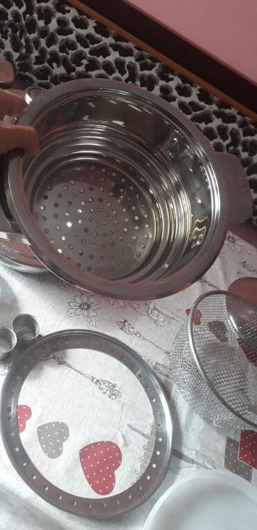 qazan qab: Tava, Qazan, rəng - Gümüşü — 1