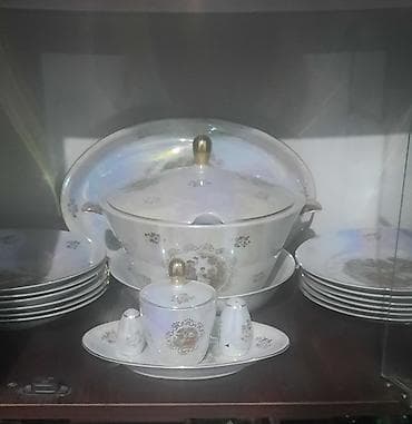 Nahar dəsti, rəng - Ağ, Farfor, Madonna, 6 nəfərlik, Çexiya