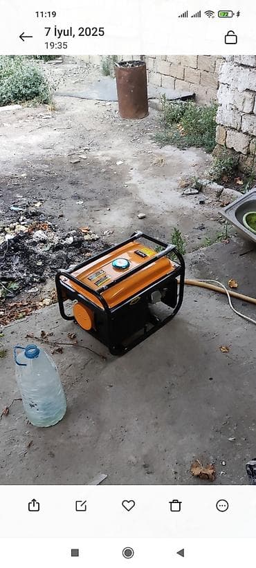 Tavan: Cəmi bir dəfə isdifadə edilib . Benzinlə işləyən portativ generator - — 1