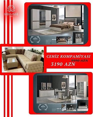 vitrin mebelleri: Mebel dəsti – “Mirvari” kolleksiyası Cehiz komplektləri müxtəlif — 4