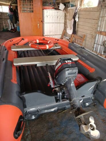 ot presi satilir: Şişmə motorlu qayıq – narıncı rəng, yüksək daşıma qabiliyyətli PVC — 11