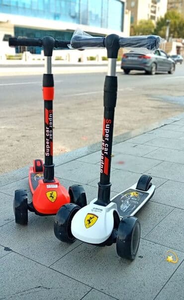 Oyuncaqlar: Scooter🆕️ Samakat Samokat, Skuter🛴 🔹️Model: Ferrari 🐎 🔹Tormuzlu 🔸️