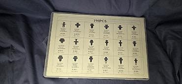 klips: Avtomobil üçün klips və bərkidici dəsti – 190 ədəd - Universal tipli — 1