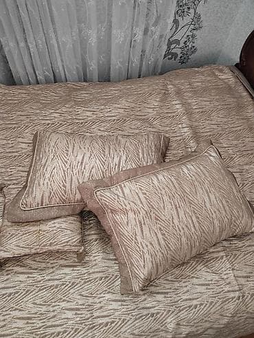 Постельное белье: Для кровати цвет - Бежевый Покрывало — 2