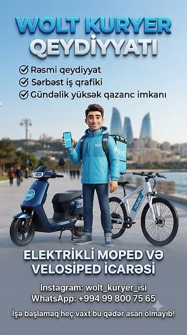 moped arendasi: Мото-курьер требуется, Ежедневно оплата, Без опыта — 1