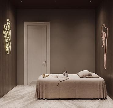 Мебель: SPA/massaj otağı – premium interyer dizaynı - Yumşaq bej tonlarda — 2