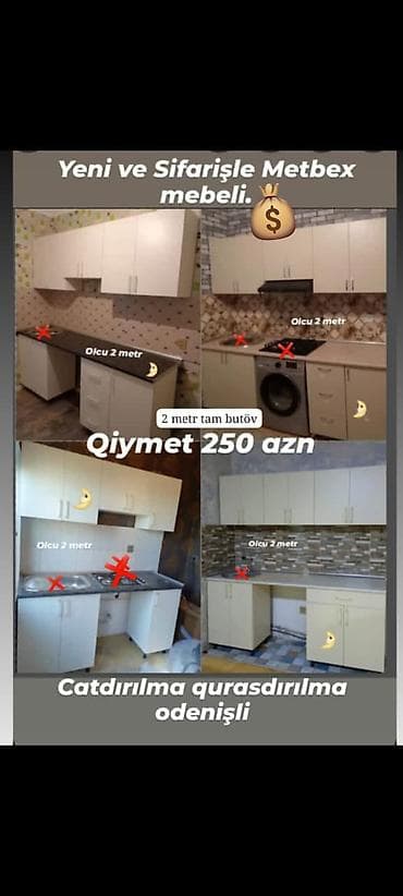 mətbəx mebeli olculəri: Mətbəx mebeli sifarişlə hazırlanır — 1