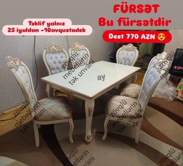 cay evi ucun dican stolar isdenmis: Masa və oturacaq dəstləri — 2