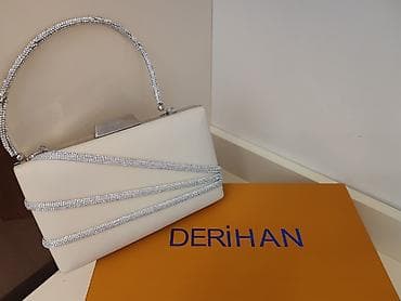 Ağ rəngli zərif dəst – stiletto ayaqqabı və uyğun klatç çanta - Rəng — 2