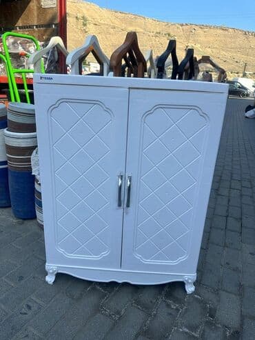 hamam skaflari: Açılan, 2 qapılı Düz dolab, Qarderob, paltar dolabı — 1