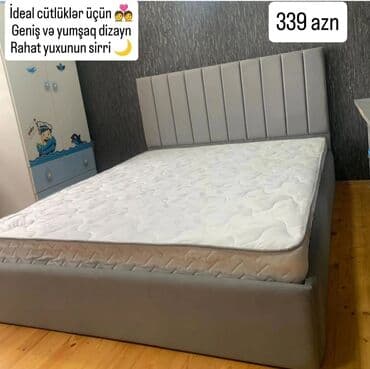 2 nəfərlik taxt doşəyi: Yeni, İkinəfərlik çarpayı, Bazasız, Matras ilə, Siyirməsiz, Azərbaycan — 1