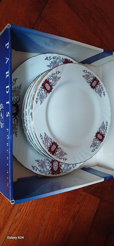 yemek desdi: Nahar dəsti, rəng - Ağ, Farfor, 7 nəfərlik, Türkiyə — 2