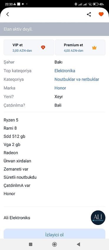 notebook cantalari: HONOR noutbuk - Brend: HONOR (qapaqda loqo) - Korpus: nazik və yığcam — 4
